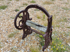 Beach ironmongery, Dungeness, June 2013